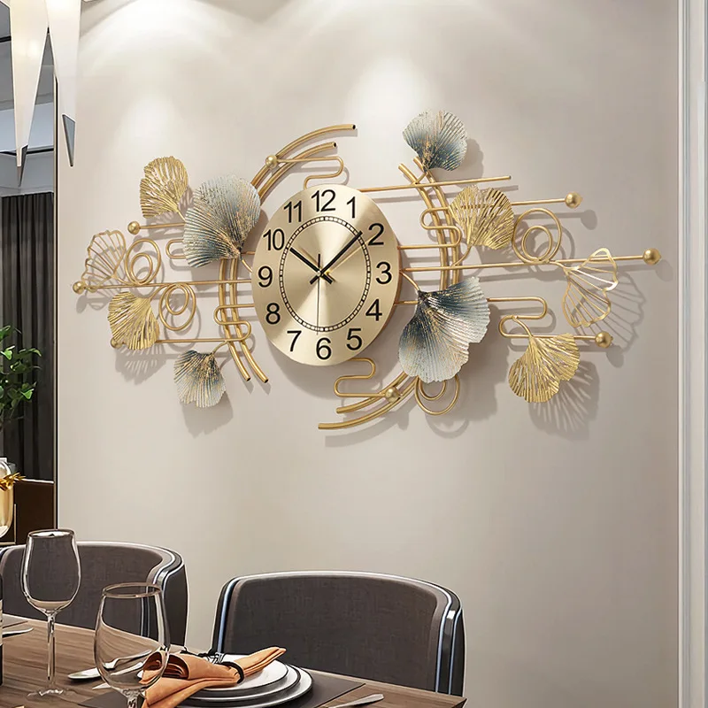 

Luxury wall clock living room home fashion clock porch decoration new Chinese clock art wall watch creative clock ornaments