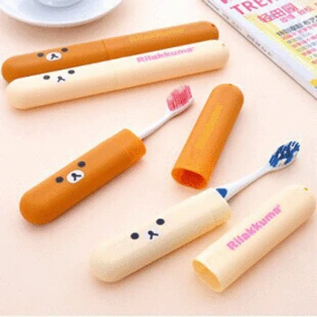 

Cartoon Easily Bear Travel Portable High Quality Toothbrush Set Breathable Bacteria Protection Box Fresh Tubular with Lid