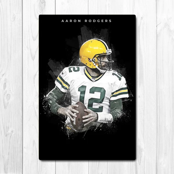 New Aaron Rodgers B Football Player Art Wall Decor Tin Sign Vintage Garage Bar Club Cafe Farm | Дом и сад