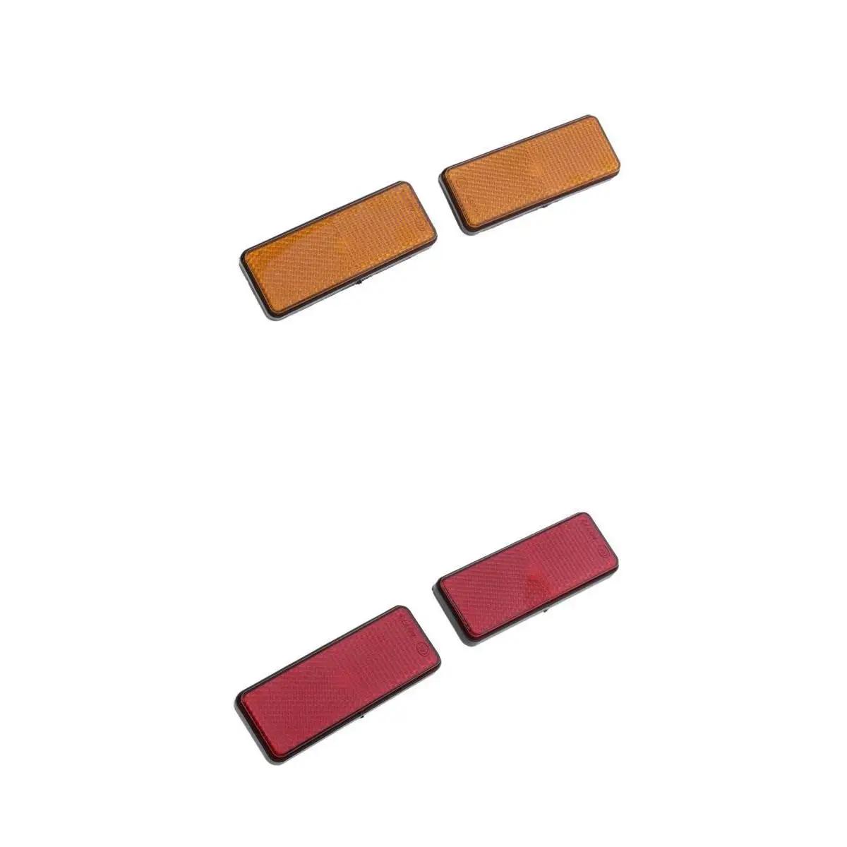 1 Set Yellow & Red Rectangle Reflectors For Motorcycle ATV Scooter Dirt Bike Moped 4 Wheeler 3.85*1.38*0.39 Inch 1 Set Yellow & Red Rectangle Reflectors For Motorcycle ATV Scooter Dirt Bike Moped 4 Wheeler 3.85*1.38*0.39 Inch