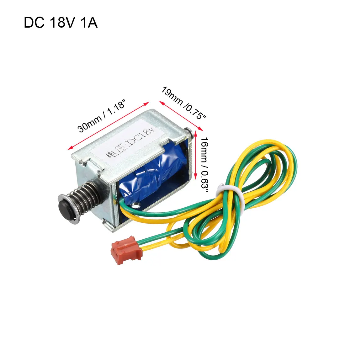Uxcell 1 шт. нажимной тип соленоид Электромагнит постоянного тока 3/4. 5/6/12/15/18/24 V, а так же 30 г, 2/3/4/5/5,5/6/10 мм открытая рамка прямолинейного движения с хорошим качеством