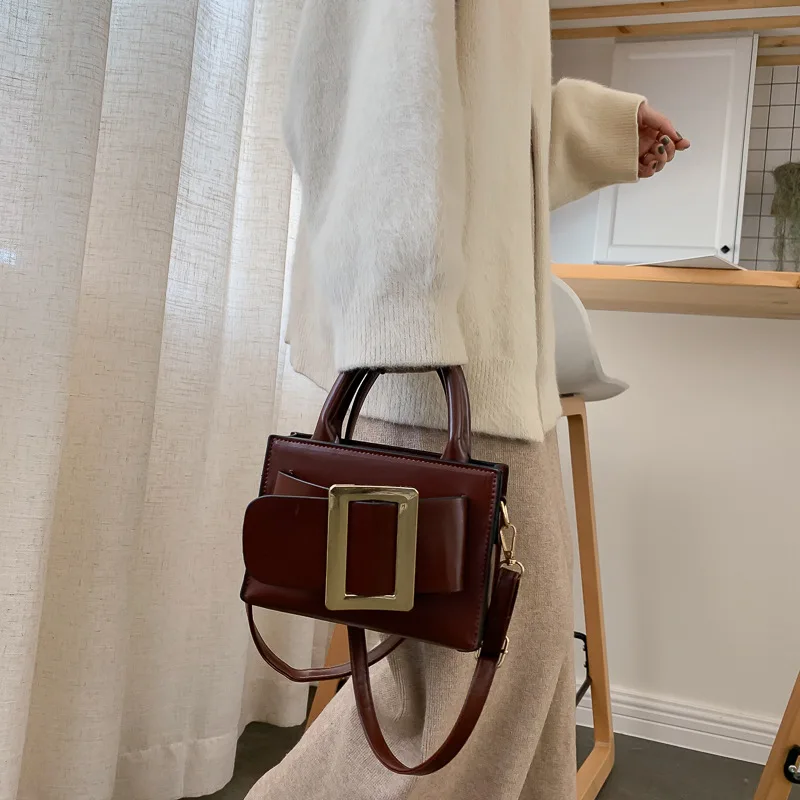 

2019 New Style Online Celebrity Square Sling Bag Women's Bags Textured Versatile Simple One-Shoulder Cool Hand Shoulder Bag