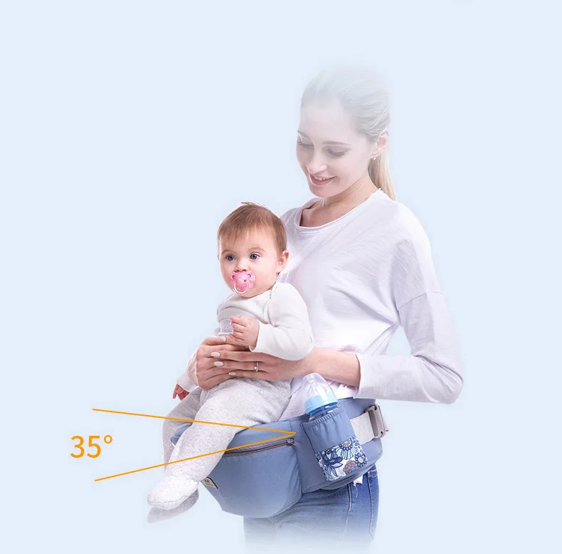 Baby Carrier Infant Baby Hipseat Carrier Front Facing Ergonomic Kangaroo Baby Wrap Sling for Baby Travel