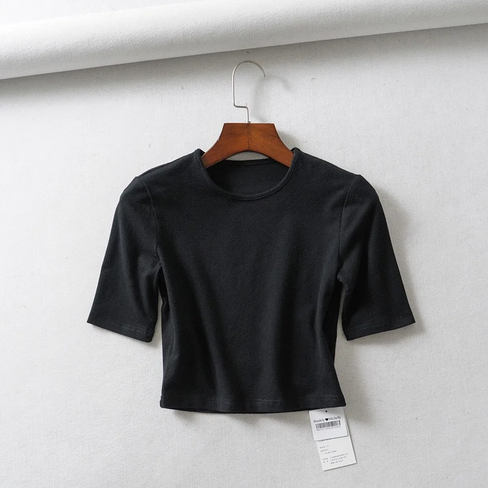 Горячая Распродажа 392-25-160, быстро распродающийся круглый воротник дублет футболка короткое платье - Цвет: Черный