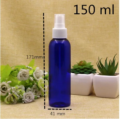 150ml white lid 50 50 шт. 15 60 100 мл Королевский синий пластиковый спрей для духов пустые бутылки Портативный лосьон небольшой контейнер для лейки - Цвет: 150ml white lid 50