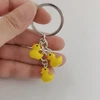 Cute Little Yellow Acrylic plastic DUCK Key Chain Dancing Duck Keychain Couples Women Friend Gift Bag Pendant Accessory Keyring ► Photo 3/3