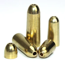 50pcs Brass Bullet Sinker optional Weight Kit Copper Fishing Sinkers Carp Tackle 1.8g-7g 10pcsbrass tickers brass lure bodies brass weight sinker diy spinner buzzbait fishing lures
