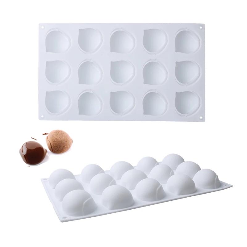 15 Cavity Hazelnut Shape Silicone Cake Mold DIY Mousse Dessert Pastry Decoration Mould Chocolate Fondant Pan Baking Tools
