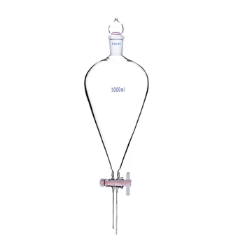 

1000ml,24/40,Glass Separatory Funnel,PTFE Stopcock,1L Lab Pyriform,Drop Tube