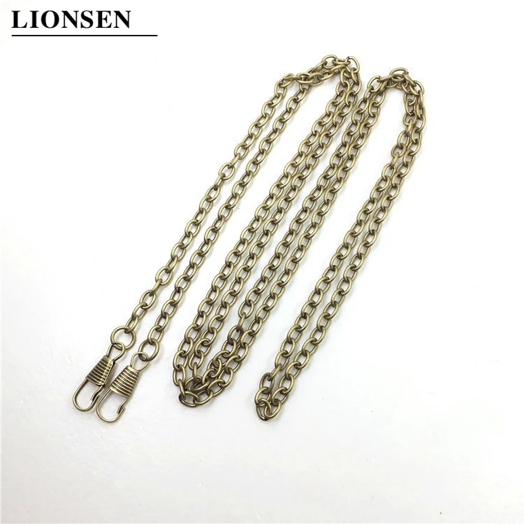 Бронза Lionsen O тип 120 см металлические сумки цепи пряжки сумочки для женщин наплечный ремень для сумки заменяют сумка на цепочке через плечо аксессуары - Цвет: Бронза