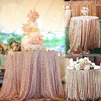 

Sparkly Tablecloths Glitter Sequin Tablecloth Sequin Rose Gold Table Cloth Wedding Party Banquet Home Decoration Accessories