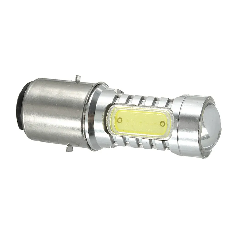 Белый мотоцикл фары лампы накаливания 12 В DC BA20D H16 4 COB LED Мопед Скутер ATV лампа