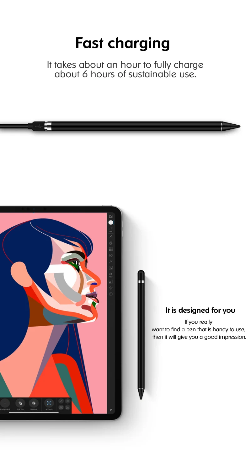 Стилус для Apple iPad Pro 11 12,9 10,5 9,7 mini 5 Air, сенсорный экран универсальный стилус для Android и ios