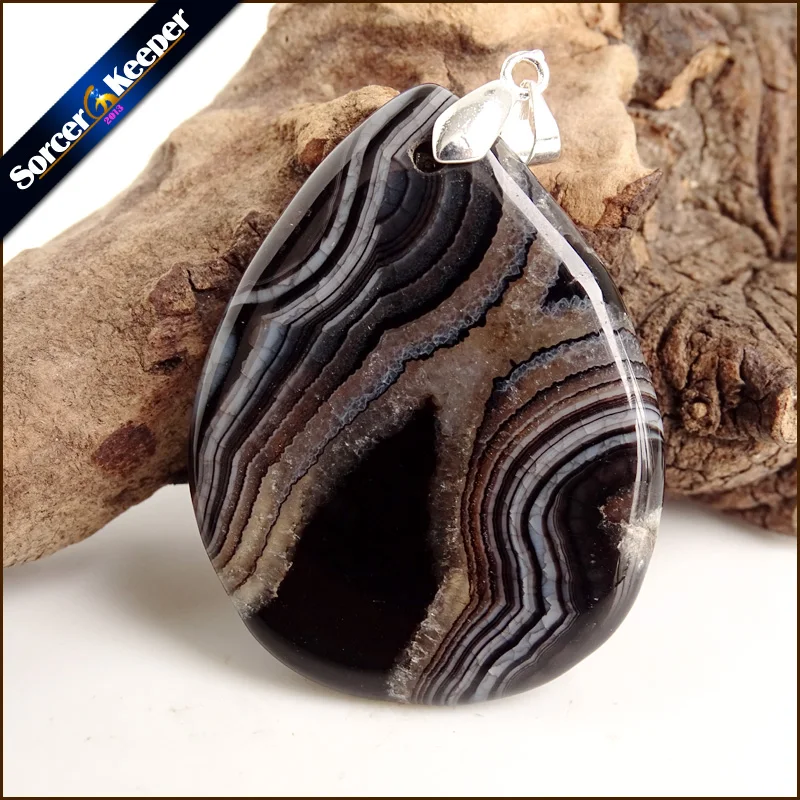 

Fashion Women Man Necklace Pendant Big Natural Botswana Agates Stone Pendant Slide Healing Crystals for Jewelry Making AA679