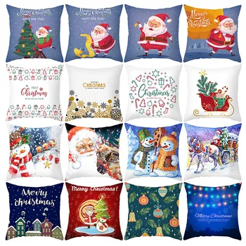 

Christmas Pillowcase Christmas Decoration Atmosphere Pillowcase Poduszki Dekoracyjne Christmas Cushion Cover Funda Cojines