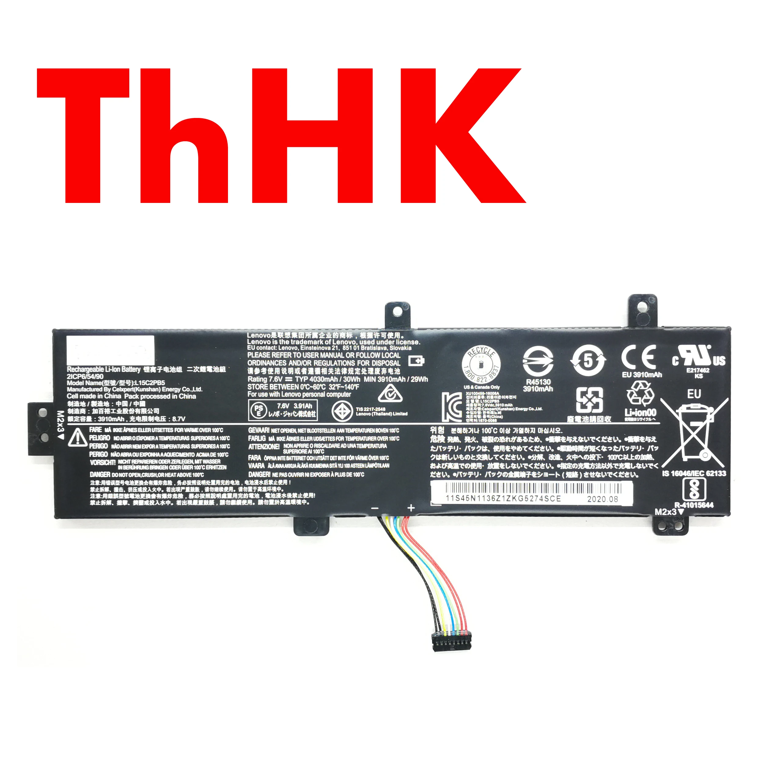 Thhkоригинальный L15L2PB4 L15L2PB5 L15M2PB5 L15C2PB5 L15M2PB3 L15C2PB3 Аккумулятор для ноутбука Lenovo IdeaPad