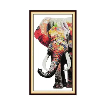 

Elephant 2 Joy Sunday Counted Cross Stitch Kits for Embroidery Kit 14ct 11ct Needlework DMC DIY Cross Stitch Patterns Home Decor