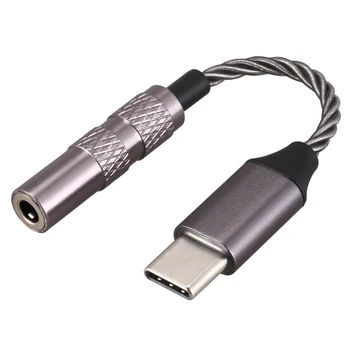 

384KHZ 32-Bit Dac Digital Chip Type-C to 3.5 o Adapter Cable(Cold Gray)