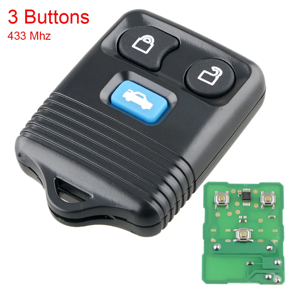 433Mhz 3 Pulsante Keyless Entry Telecomando Telecomando Telecomando Telecomando Clicker Allarme Per Ford Transit Mk6/ Mazda Mercury 1998-2009