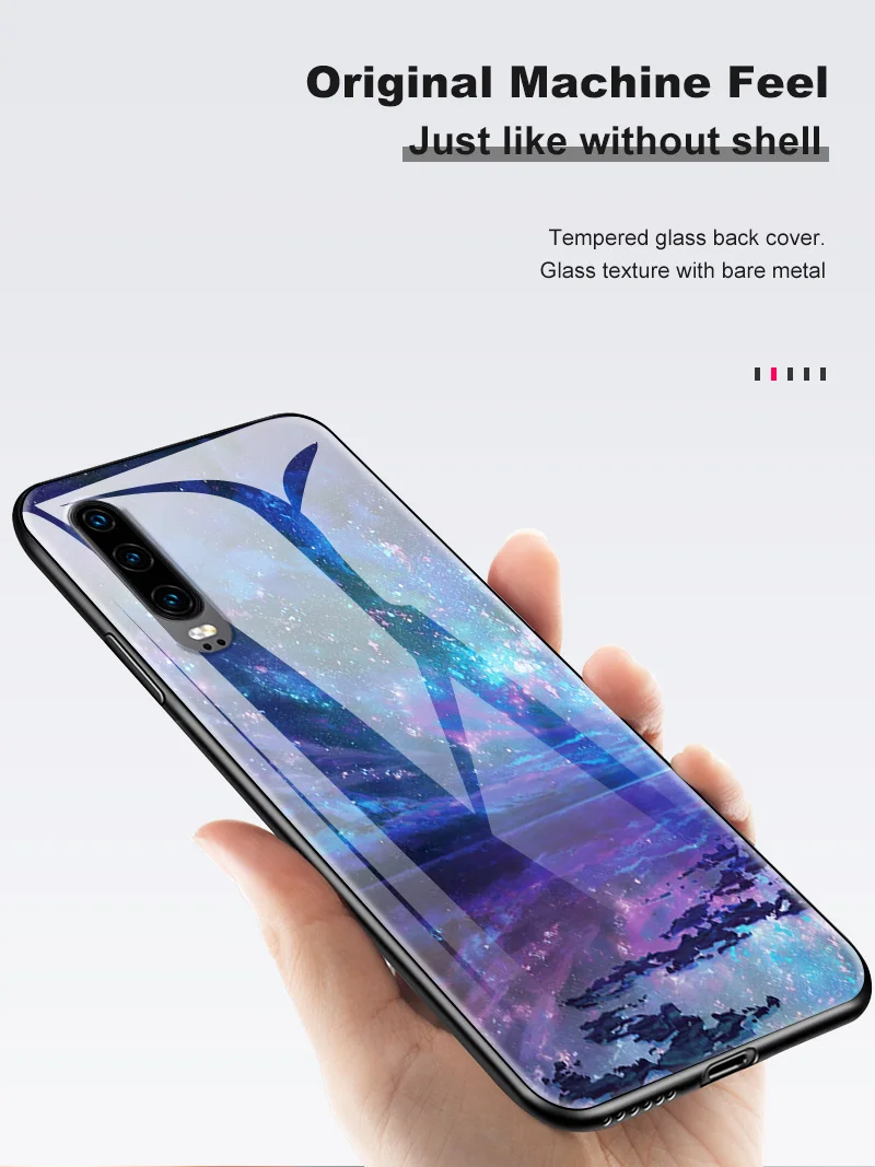 Для huawei P20 P30 Lite Plus Honor 6X чехол из закаленного стекла Nova3i P Smart Pro Y6 Y7 Prime Y9 Pro дизайн морской Coque