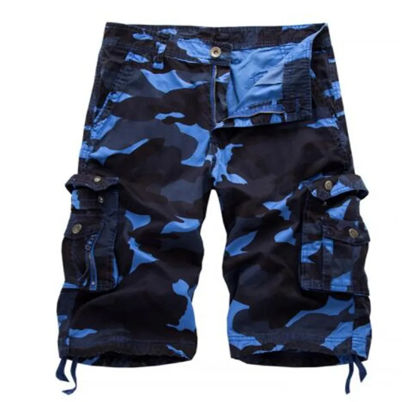 Военные карго-шорты камуфляжные летние модные камуфляжные с несколькими карманами мужские армейские повседневные шорты-бермуды Masculina плюс размер 40