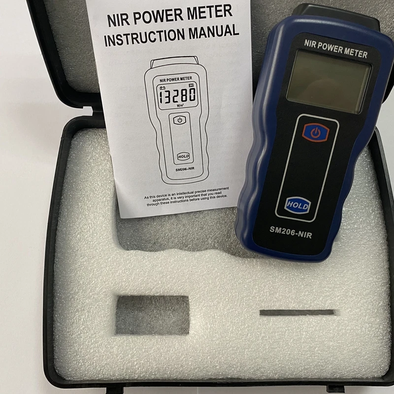 Digital NIR Power Meter LCD Solar Infrared Irradiance Meter Sun Infrared Lamps Radiation Intensity Measurement 1-19999 W/m² 6