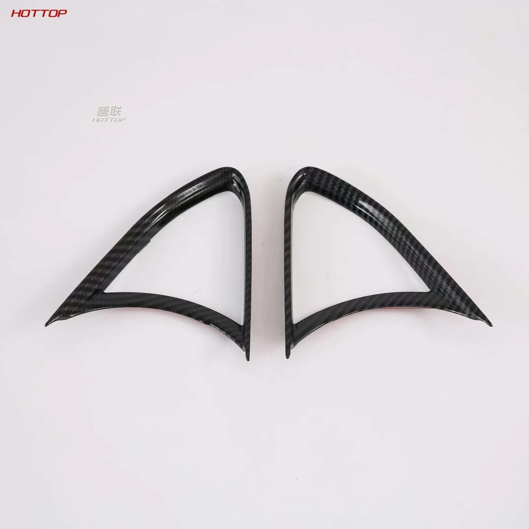 for Mazda 3 Axela air conditioner outlet Decorative Frame Cover Trim - Color Name: Carbon black 2pcs