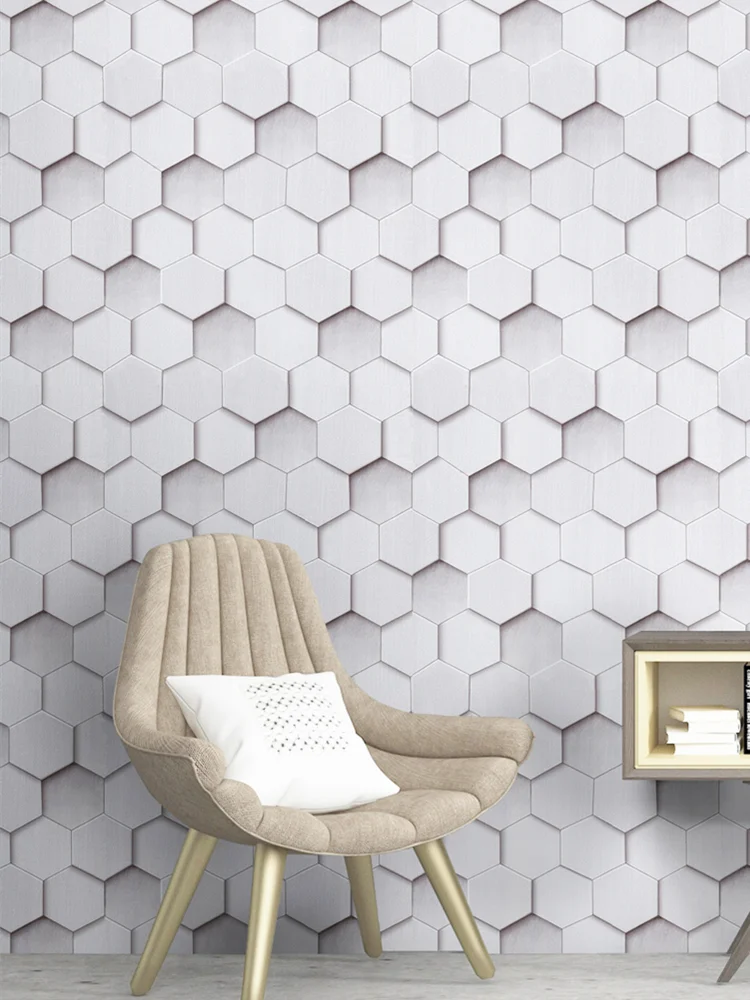 Featured image of post Grey Geometric Wallpaper Bathroom