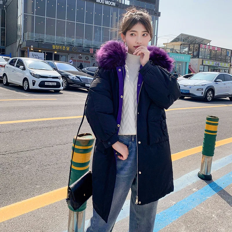

2019 Winter New Style Mid-length Five-pointed Star down Jacket Cotton-padded Clothes Women's
