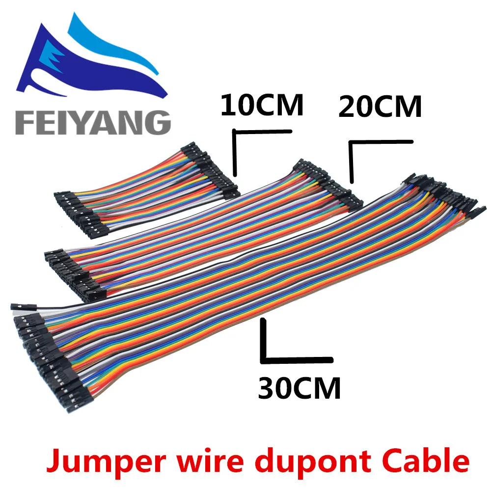 400 шт./лот 10x40 шт. кабель Dupont/линия 10 см/20 см/30 см 2 54 мм от штекера к гнезду или