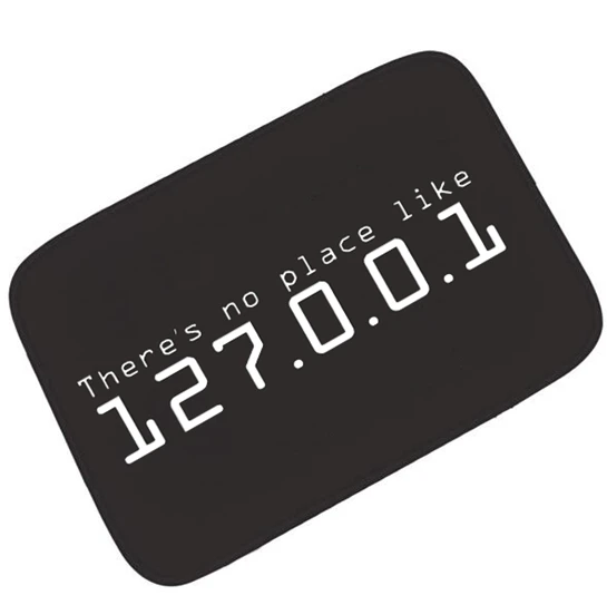 Забавный коврик Geek Theres без места как 127.0.0.1 домашний Коврик для двери ковер