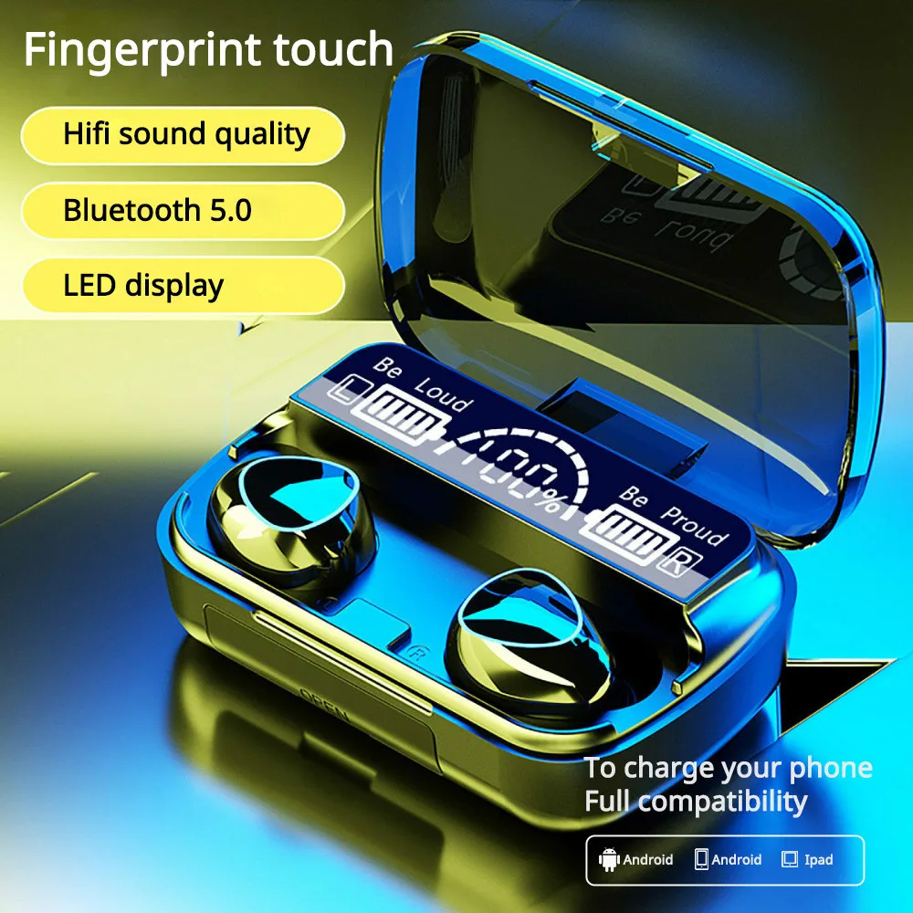 AUDíFONOS M10 BLUETOOTH POWER BANK COLOR NEGRO Índigo Moon