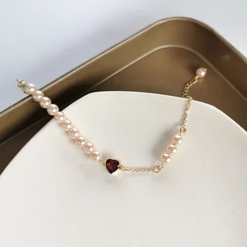 

Dignified Ladies' in inside the House Elegant INS Japanese Korean Dongdaemun Trend Chain Style Pearl Bracelets Student Hand Jewe