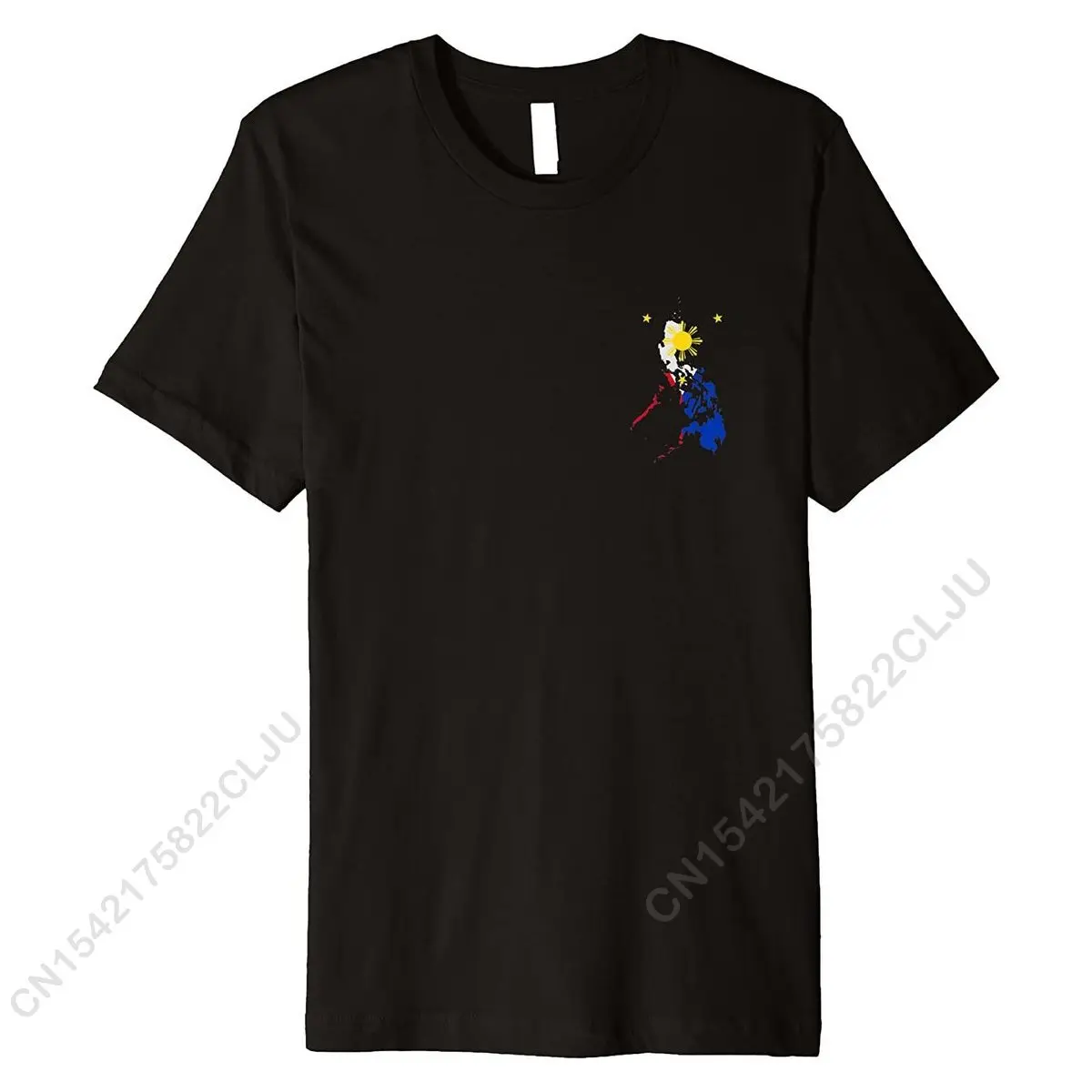 Filipino Map And Flag Chest Logo - Philippines Souvenir Premium T-Shirt T Shirt Latest Europe Cotton Men Tshirts | Мужская одежда