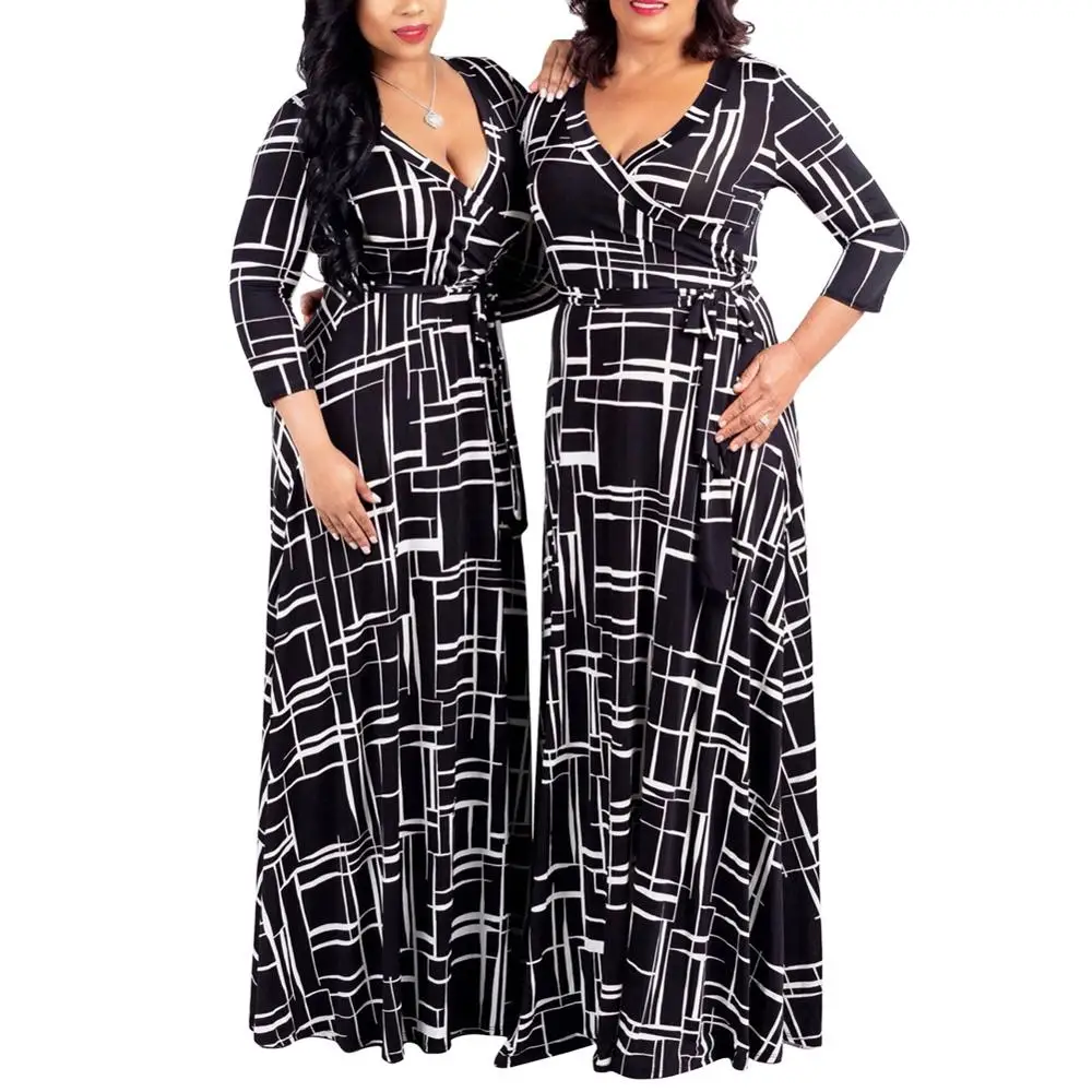 BOHISEN Dashiki African Dresses For Women Plus Size 5XL Skirt Bazin Ankara Dress Loose African Floral Print Women Clothes