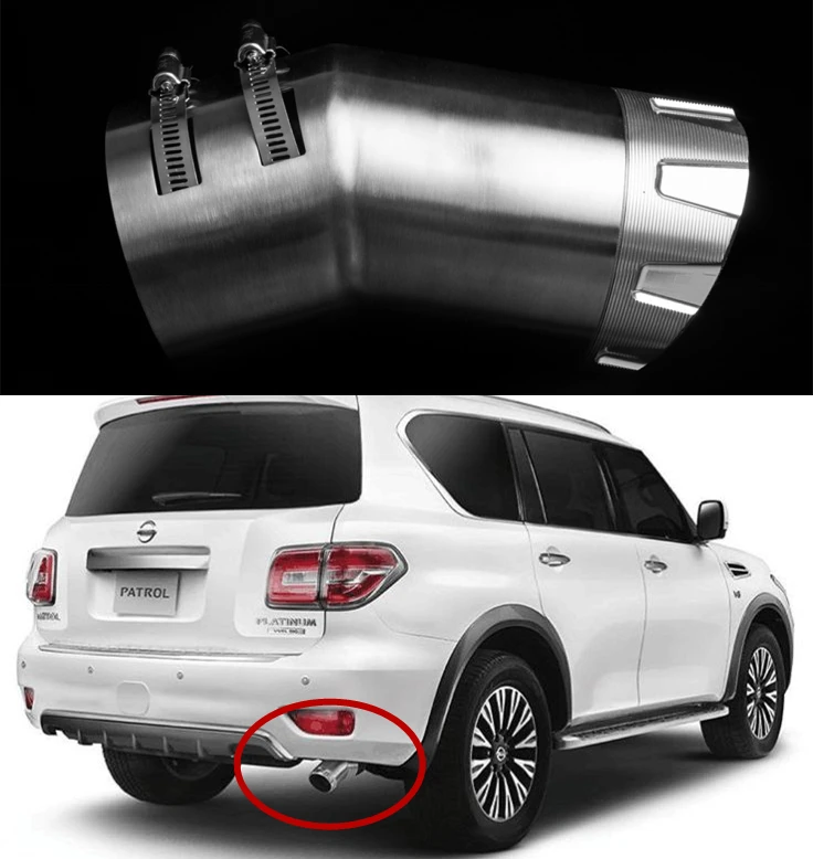 

Накладка на глушитель из нержавеющей стали для Nissan Patrol Y61 Y62 1998-2019