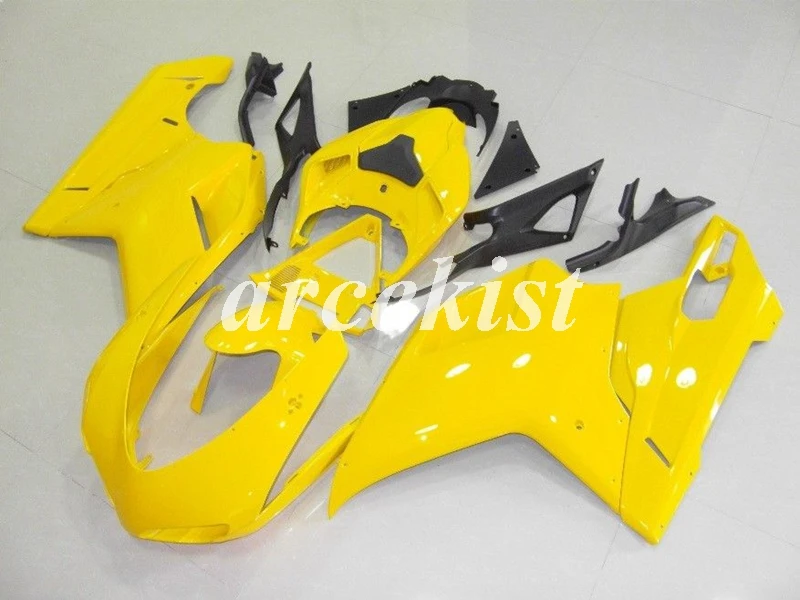

Injection New ABS Full Fairings Kit Fit for DUCATI 848 evo 1098 1198 1098S 2007 2008 2009 2010 2011 2012 Bodywork Set yellow
