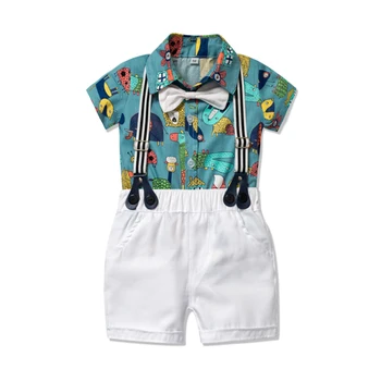 

Boy Clothes Cartoon Baby Newborn Children Rompers Suit Cute Short-sleeves Boys Outfits My First Birthday Gift 3 9 12 24 Months