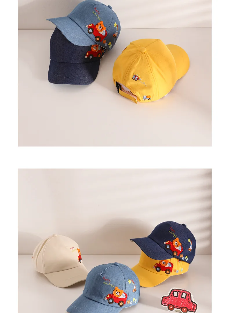 Korean Version Children Baseball Caps Cartoon Car Boys Girls Hat Travel Sunshade Kids Baby Visor Adjustable Unisex Snapback Hats baseball caps for sale