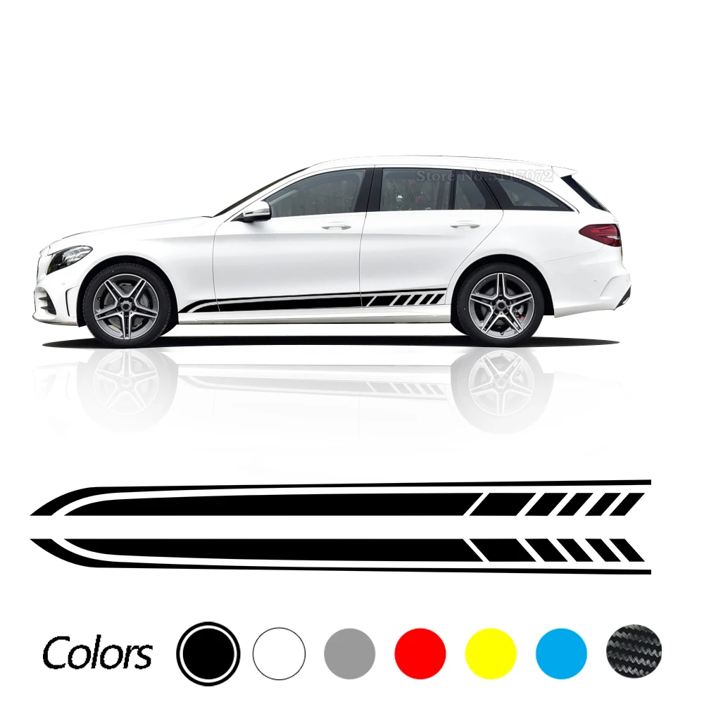 surfen personeelszaken vals Car Side Door Sticker Vinyl Auto Sport Decal For Mercedes Benz C Class W205  W204 W203 C180 C200 C250 C300 C63 Coupe Edition1 Amg - Car Stickers -  AliExpress