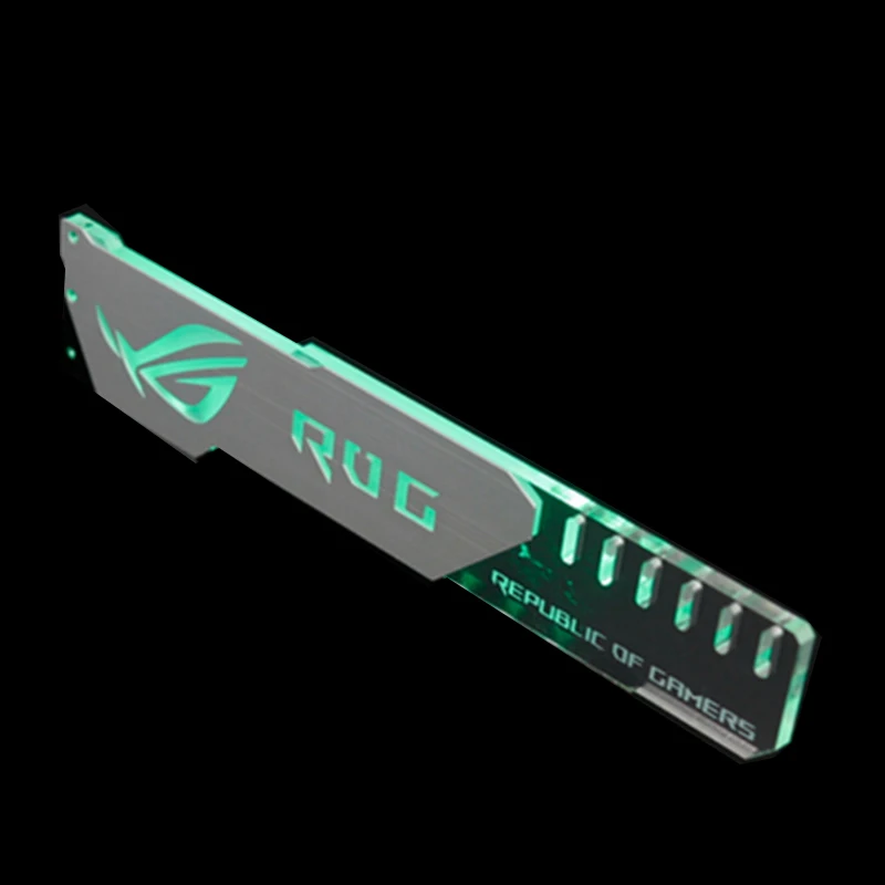 Silver ROG 4PIN Кронштейн для видеокарты, поддержка VGA, рамка для GPU, держатель ROG 12 V, 4 pin, RGB/5 V, 3 pin, ARGB, ASUS, AURA, SYNC, алюминий+ акрил, Новое поступление - Цвет лезвия: Silver ROG 4PIN