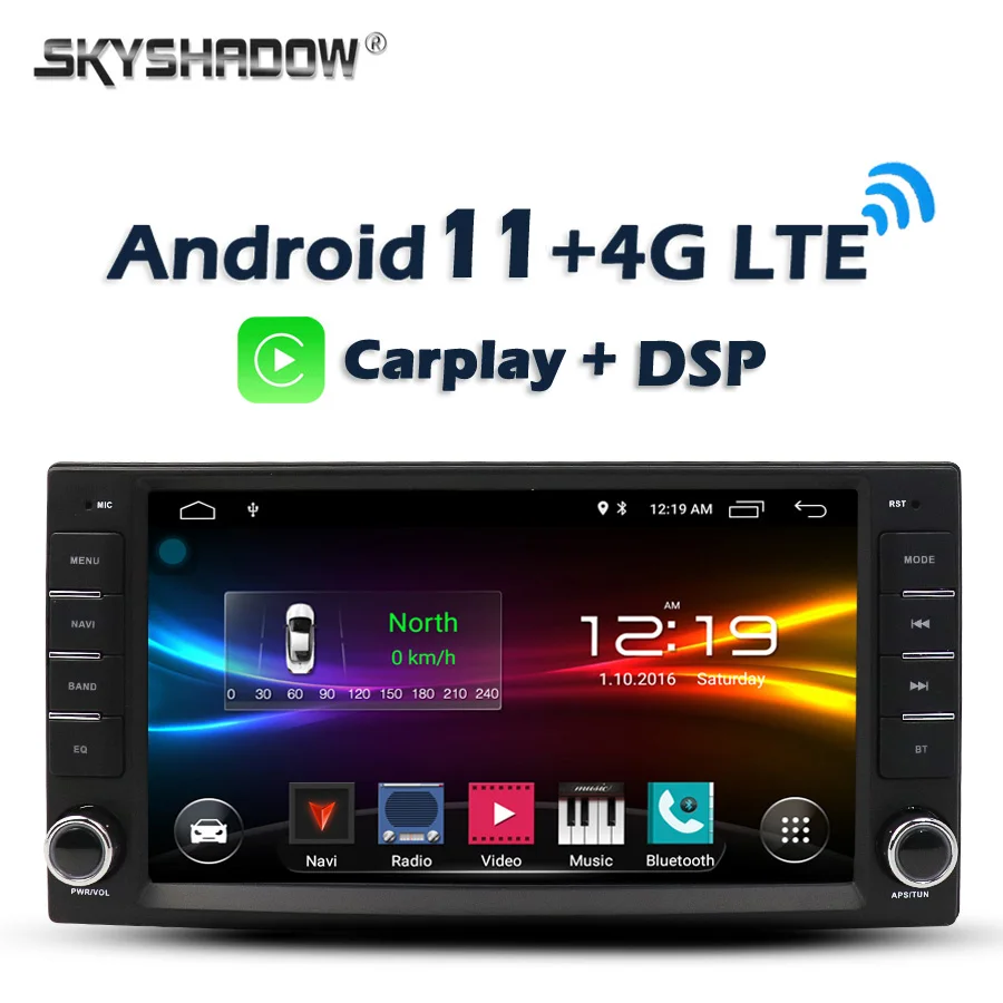 Автомобильный DVD-плеер 6 ГБ + 128 Гб Carplay DSP Android 11 0 LTE GPS WIFI Bluetooth радио для Toyota Rav4 Corolla