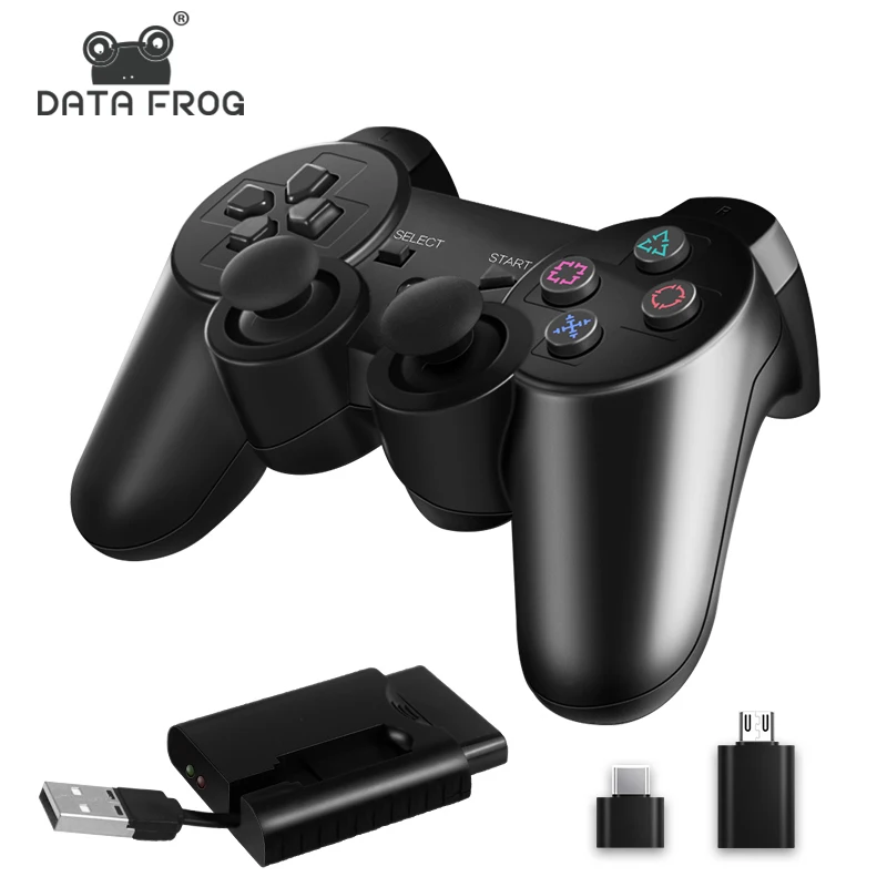 Данных лягушка 2 4G Беспроводной игрового контроллера геймпад для PS3/PS2 джойстика PC
