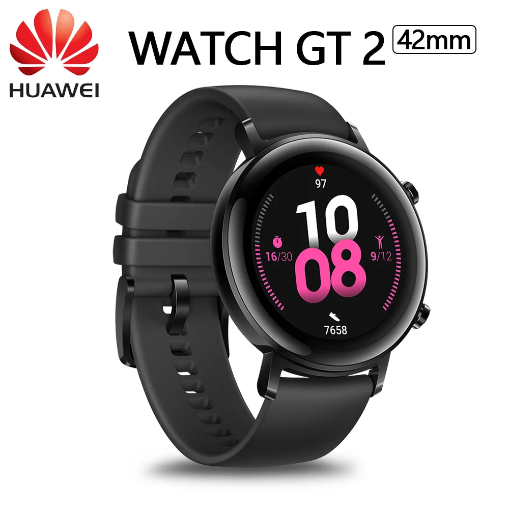 Оригинальные Смарт-часы huawei GT 2, 42 мм, спортивная версия, Bluetooth, 5,1, долгий срок службы батареи, пульсометр, звонок, музыкальный плеер