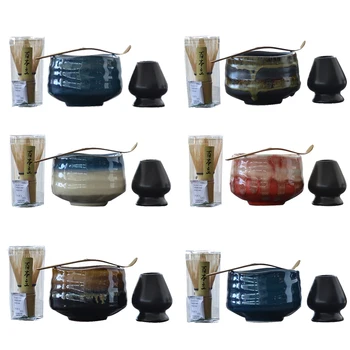 

TANGPIN traditional matcha sets natural bamboo matcha whisk ceremic matcha bowl whisk holder japanese tea sets drinkware