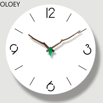 

Large White Wall Clock Wood Silent Modern Bedroom Acrylic Mirrored Decorative Living Room Wall Clock Modern Design Home Decor