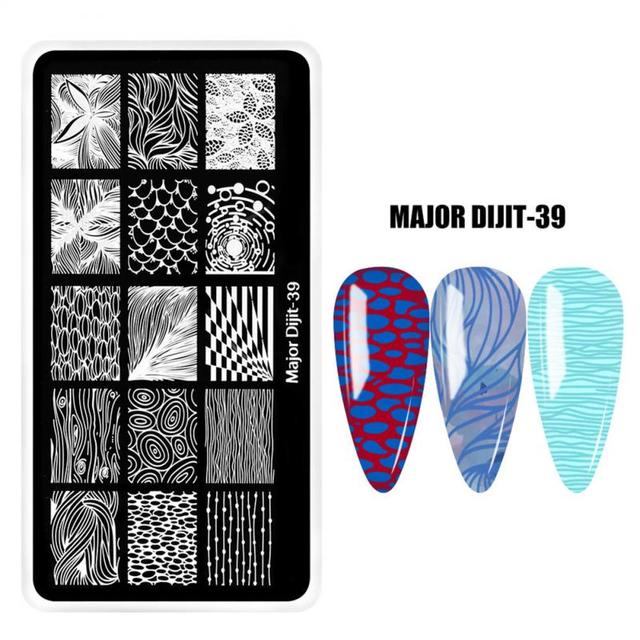 irregular shape Nail Stamping Plates Skull Template Dot Point Image Printing Stencil Nail print template Manicuring Tool