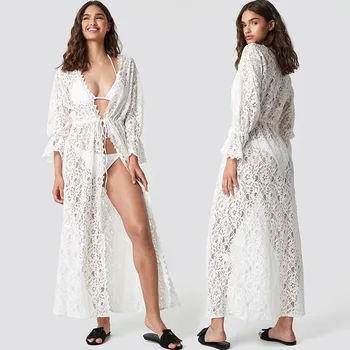 

Woman Beach Dresses 2019 Coverups For Women Swimming Cover Up Ladies Wear Lace Cardigan Wavy Bikini Sexy Suit Swimsuit Animal