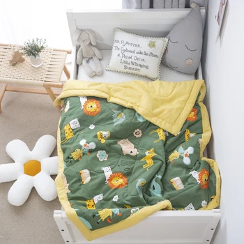 

Luxury Summer Dinosaur print quilt delicate Quilts Blankets good quality Bed Cover Children Adults duvet soft Comforters #sw