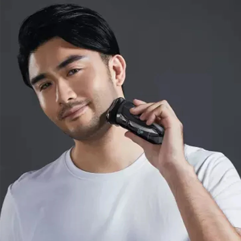 Xiaomi SO WHITE электрическая бритва Беспроводная 3D «Умная» бритва usb зарядка IPX7 водонепроницаемый 3 головы светодиодный дисплей для мужчин ES3